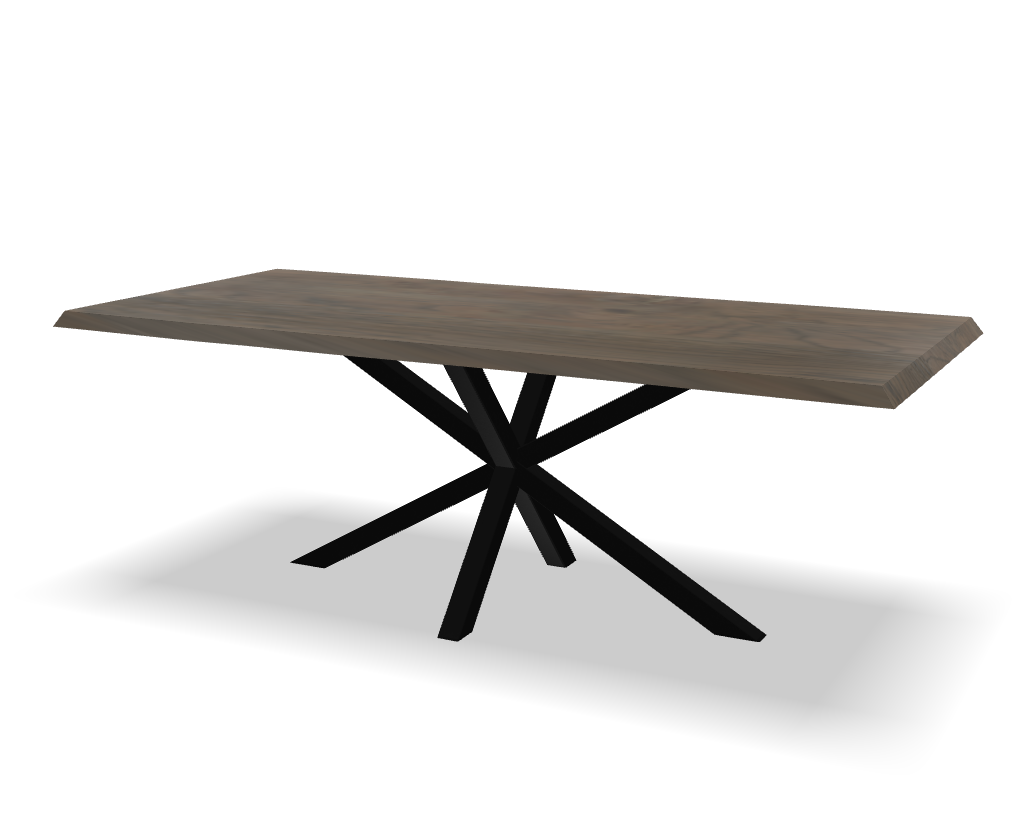 Boomstam eikenhouten eettafel Jos