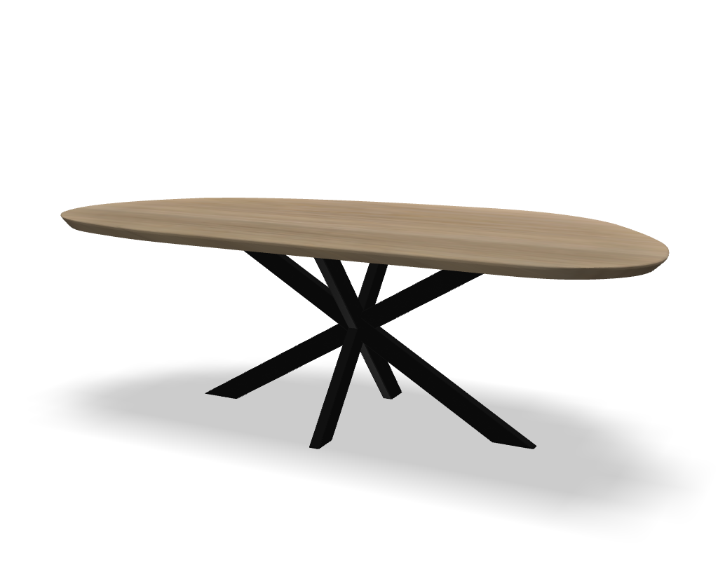Organische eikenhouten eettafel Guus