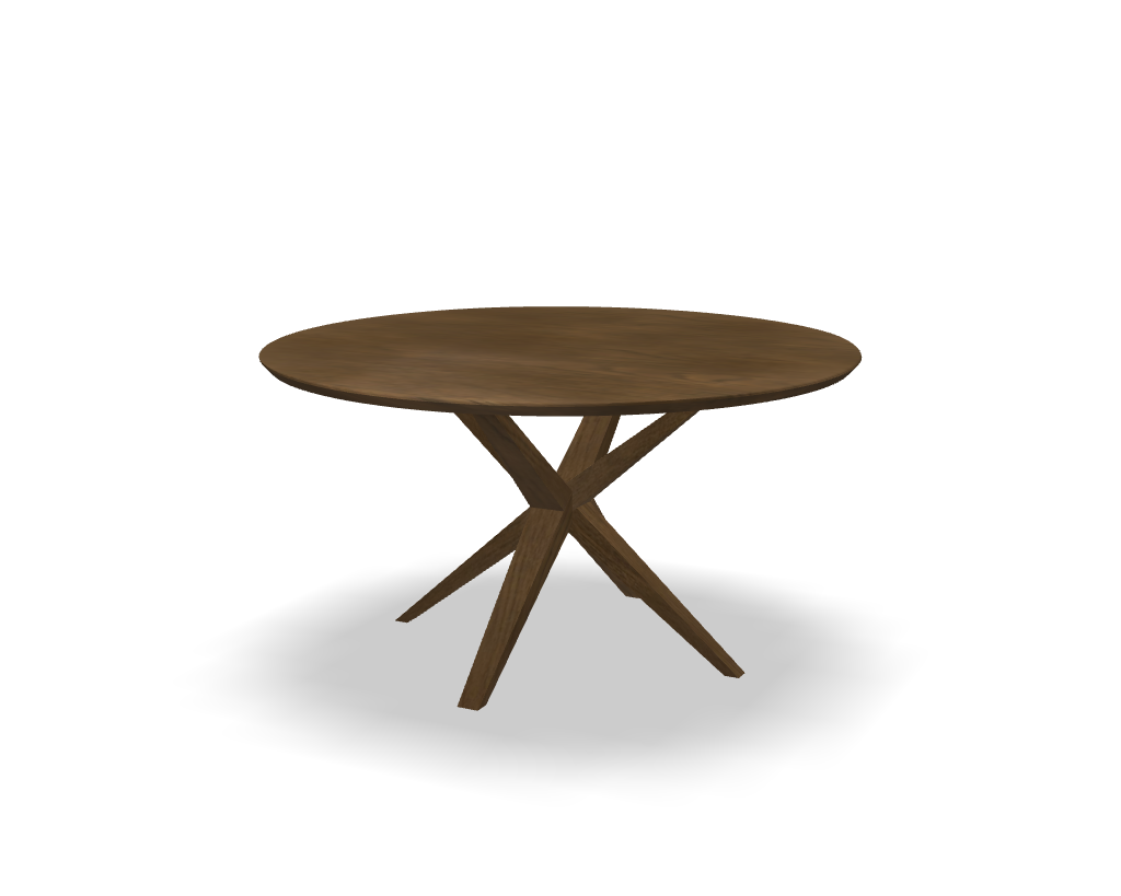 Ronde eikenhouten eettafel Harry
