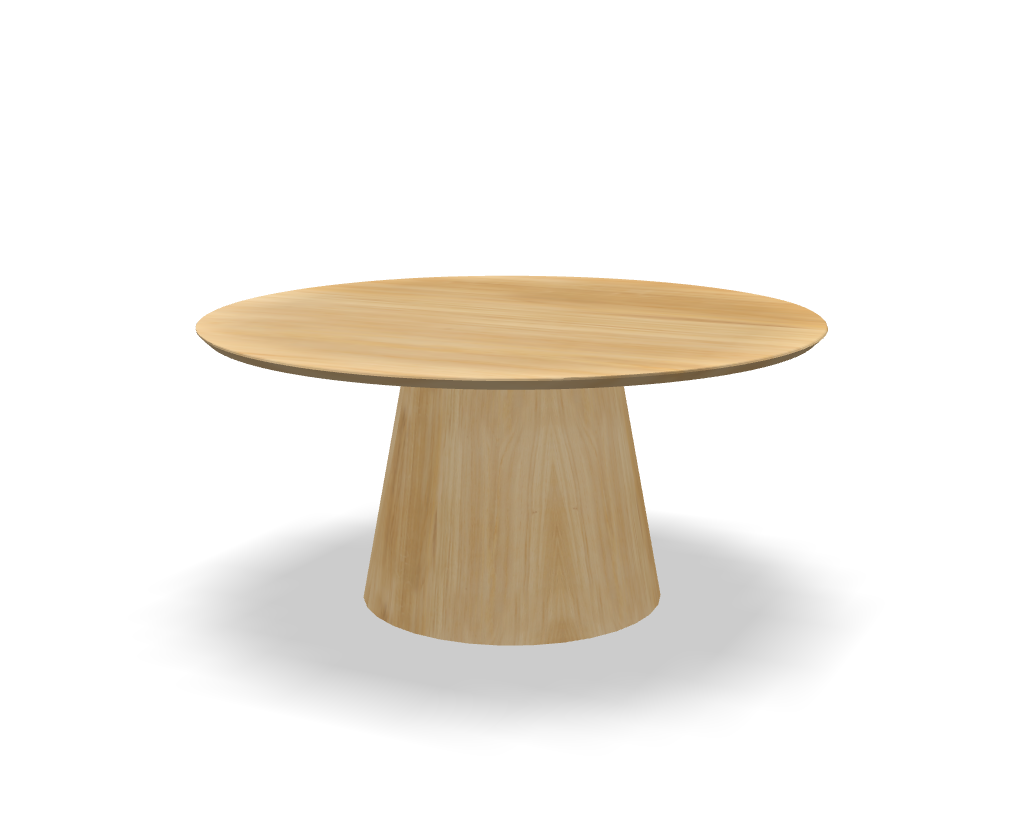Ronde eikenhouten eettafel Jef