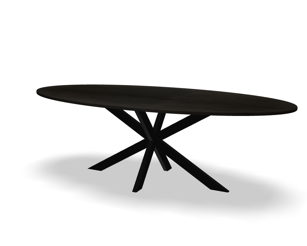 Ovale eikenhouten eettafel Guus