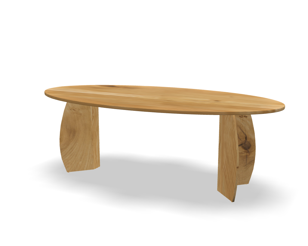 Ovale eikenhouten eettafel Nomie