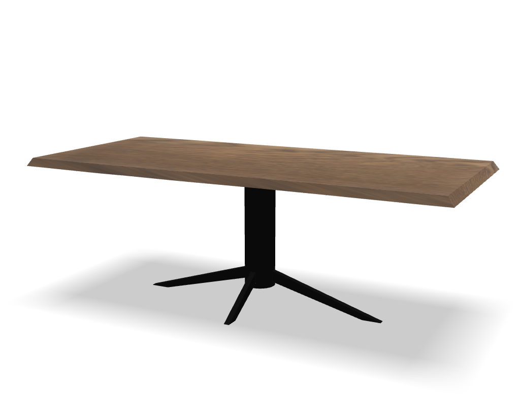 Boomstam eikenhouten eettafel Levi