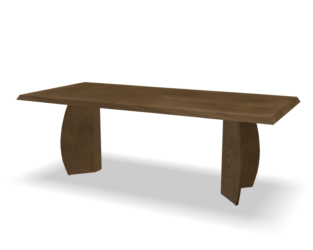 Boomstam eikenhouten eettafel Nomie