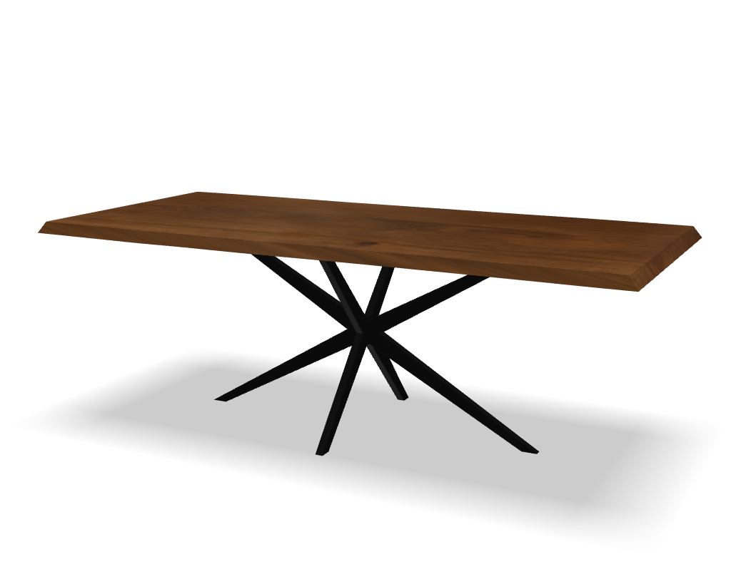 Boomstam eikenhouten eettafel Ted