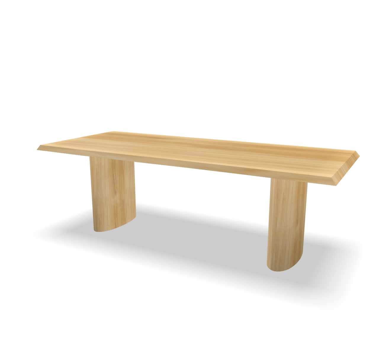 Boomstam eikenhouten eettafel Vera