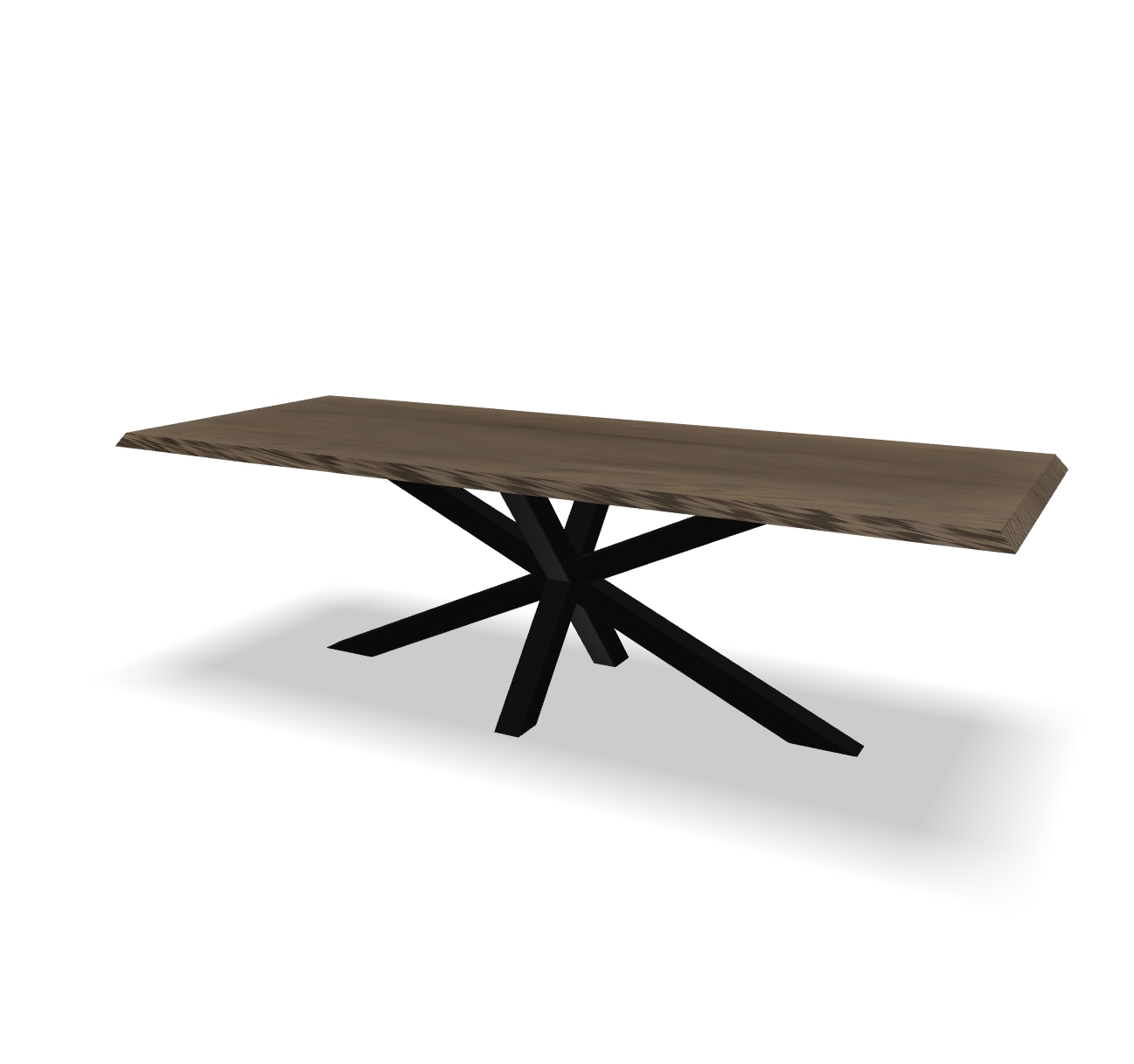 Boomstam eikenhouten eettafel Bas