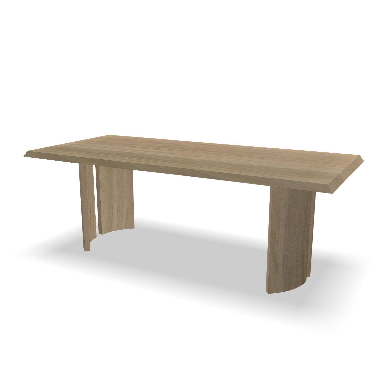 Boomstam eikenhouten eettafel Lio
