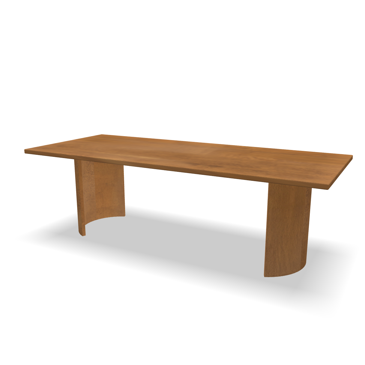 Rechthoekige eikenhouten eettafel Olle