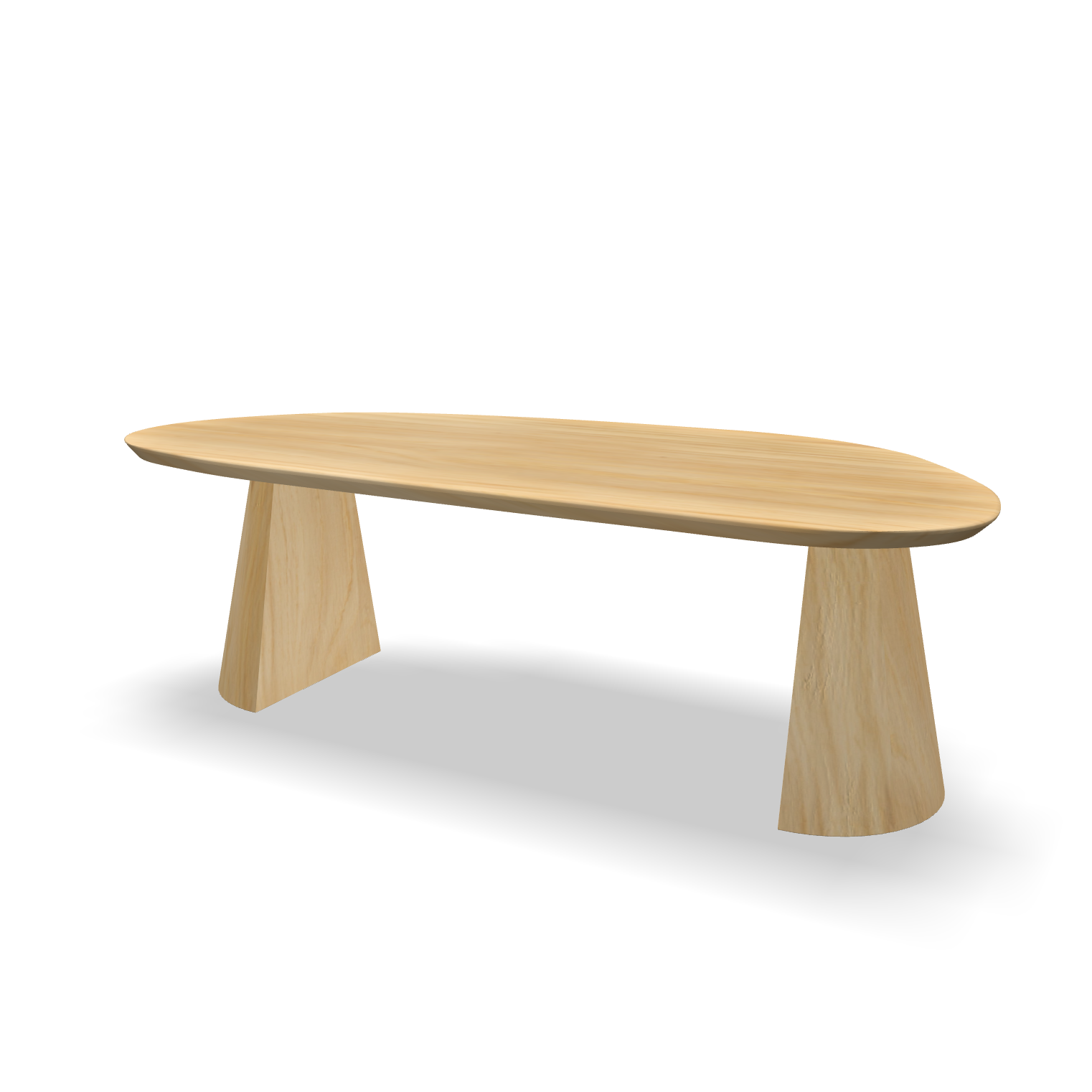 Organische eikenhouten eettafel Joep