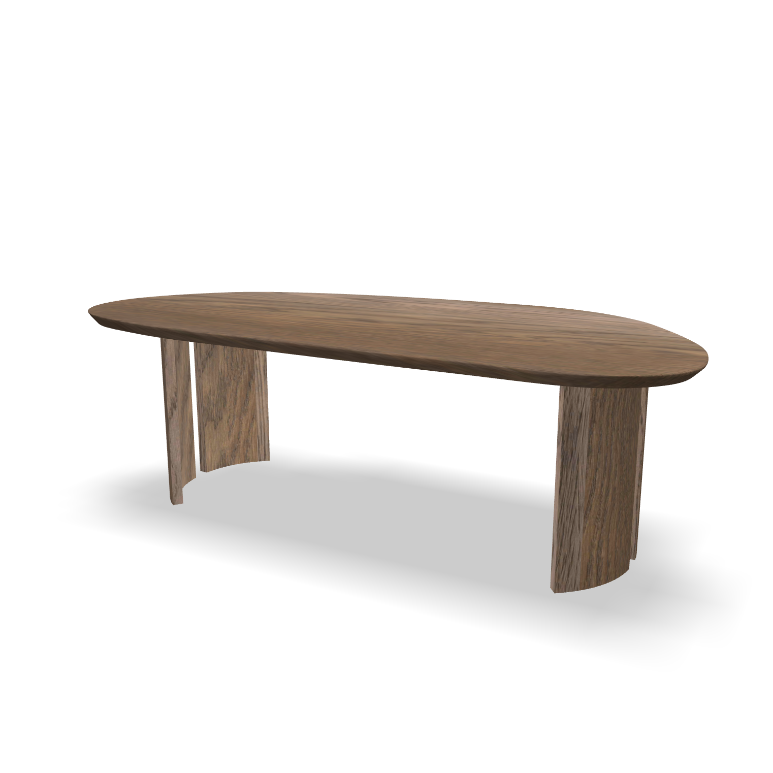 Organische eikenhouten eettafel Lio