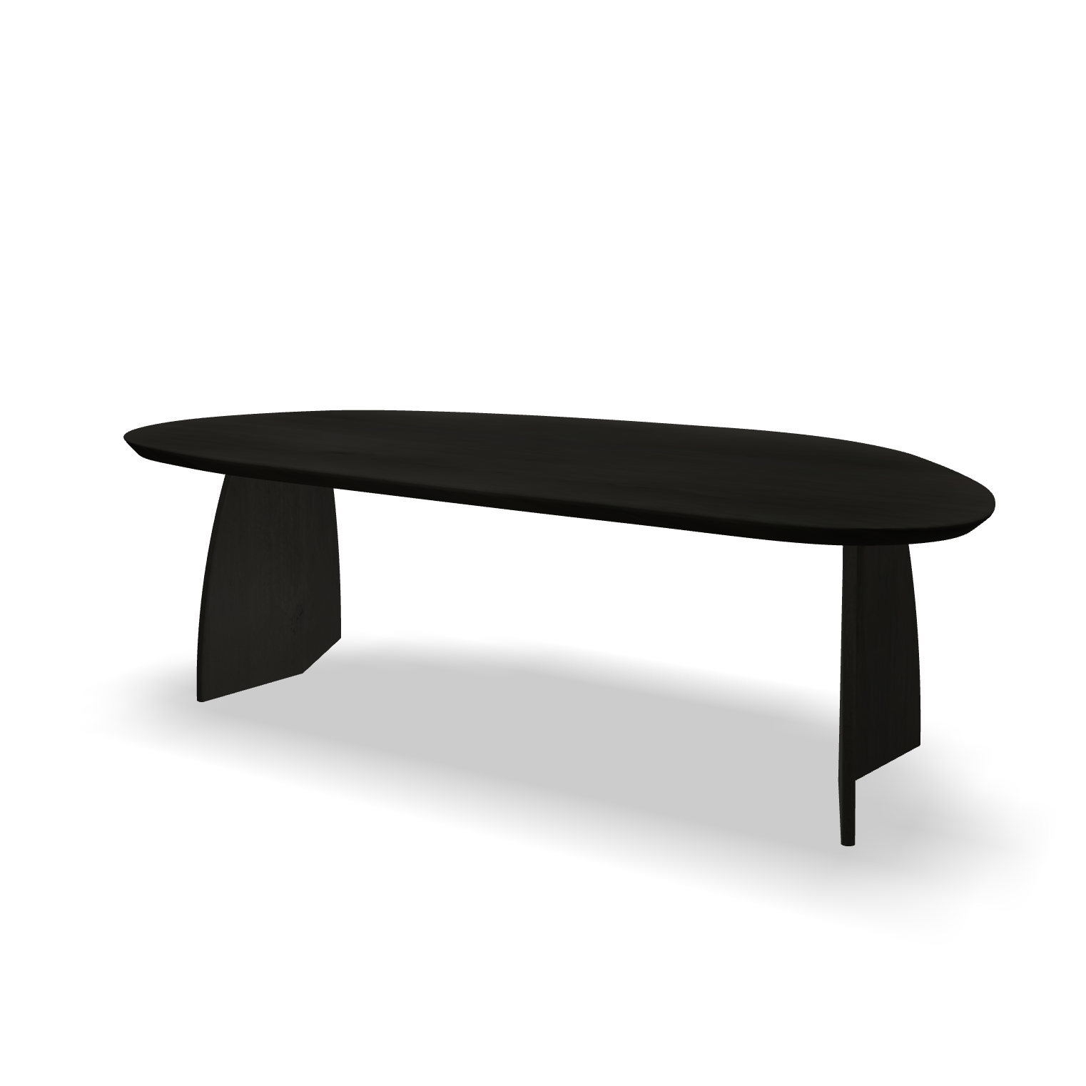 Organische eikenhouten eettafel Wallie