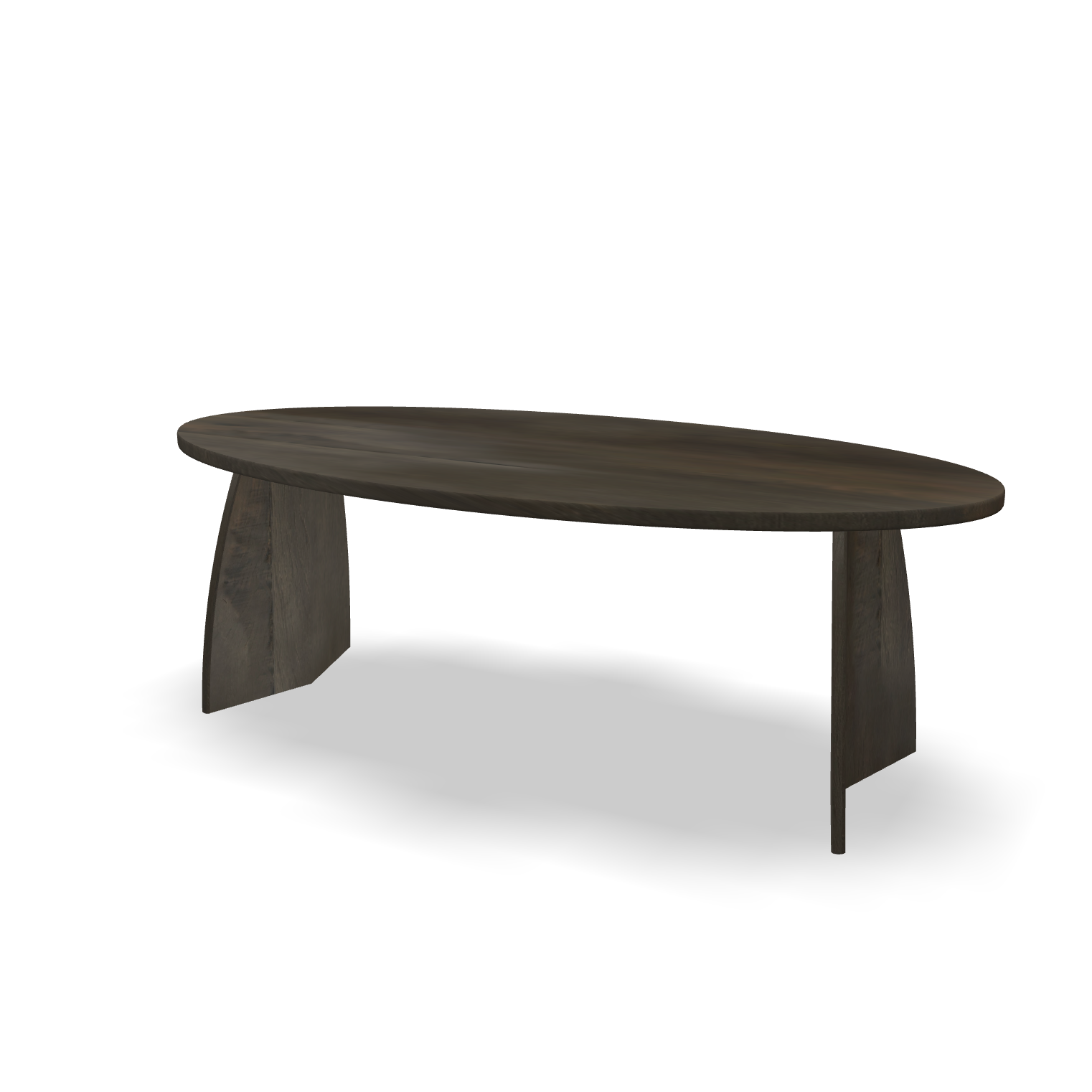 Ovale eikenhouten eettafel Wallie