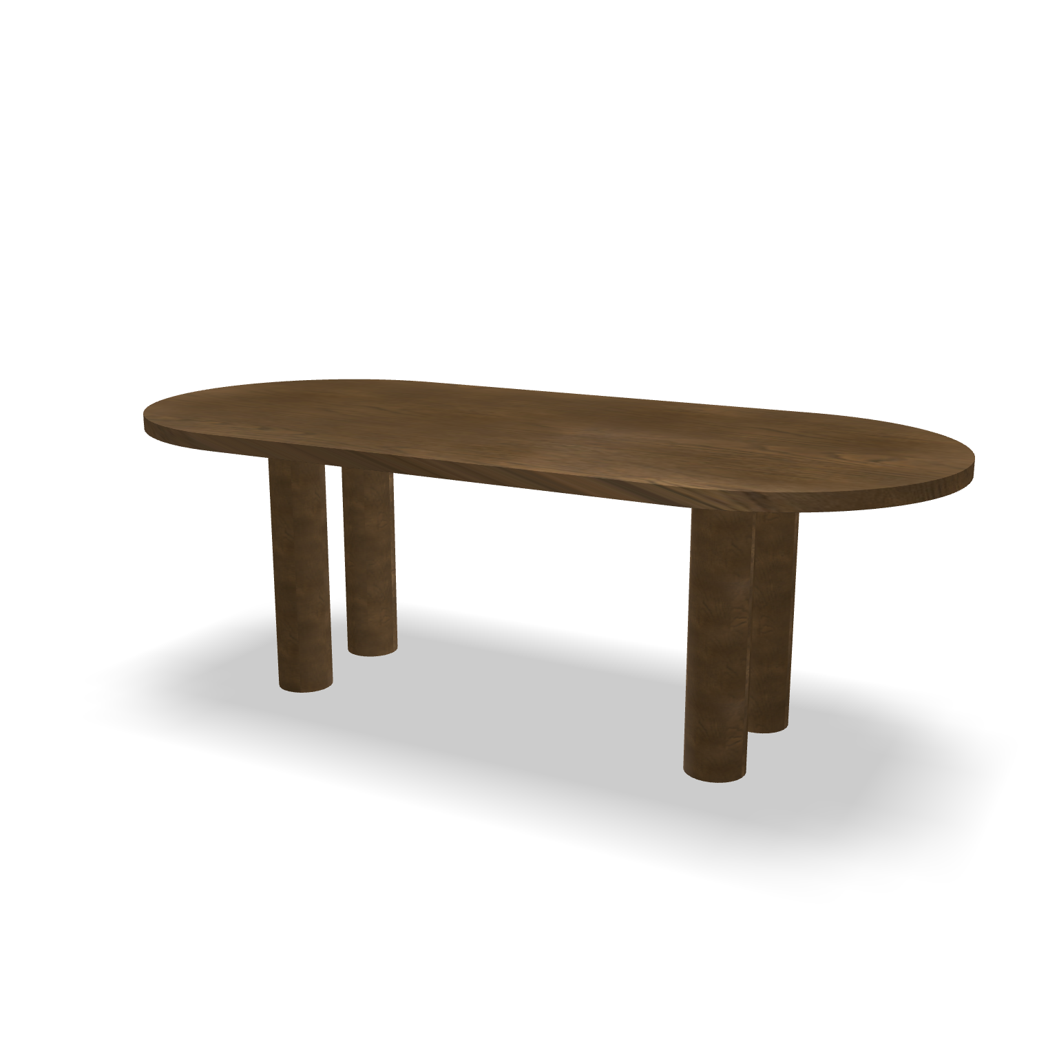 Plat ovale eikenhouten eettafel Madelief