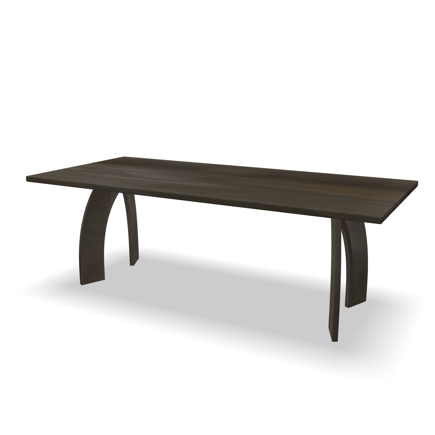 Rechthoekige eikenhouten eettafel Hola