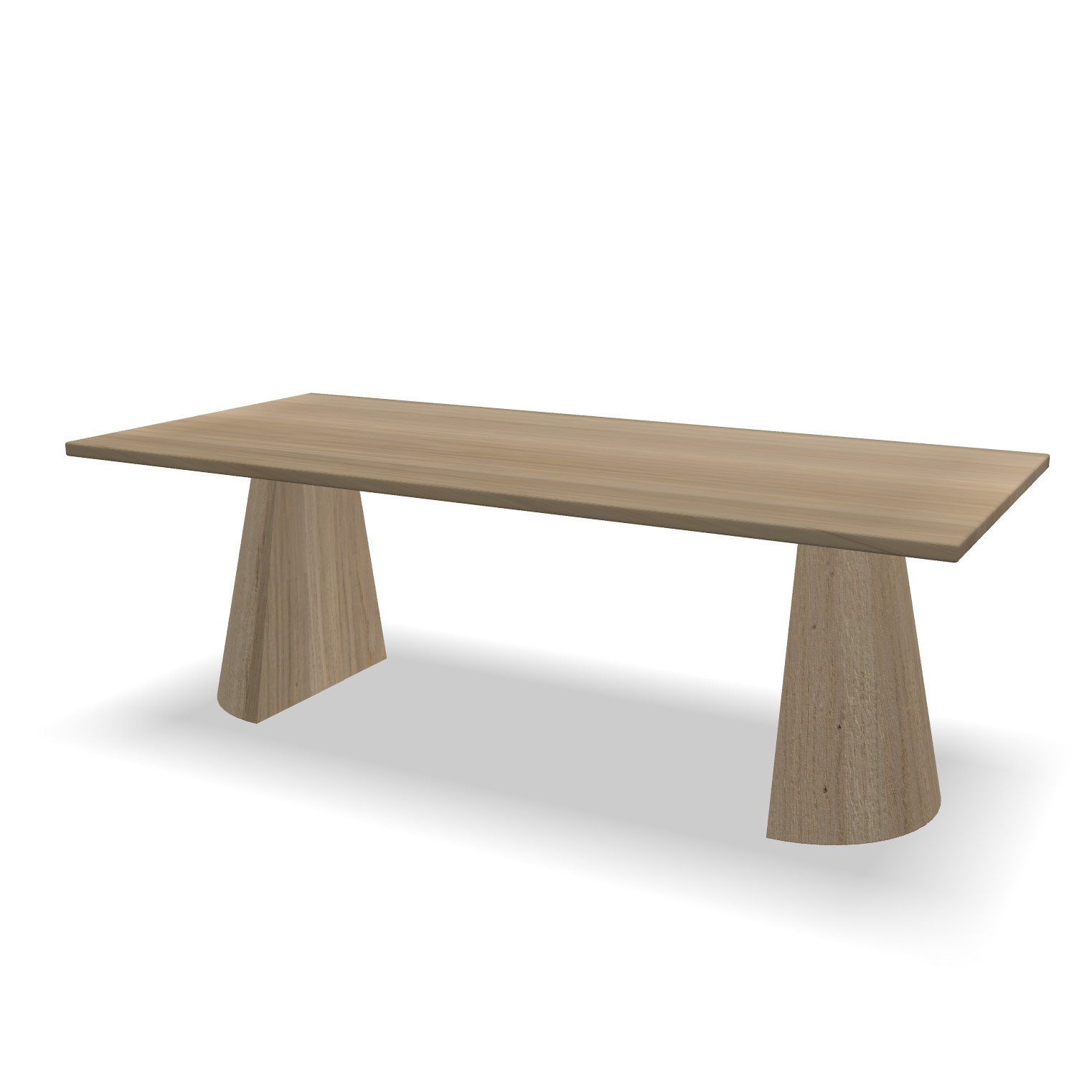 Rechthoekige eikenhouten eettafel Joep