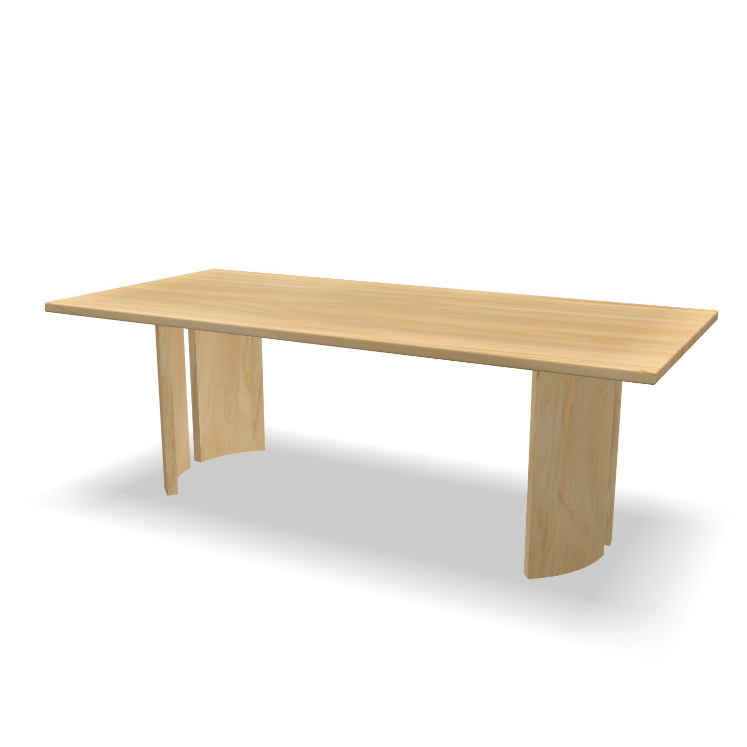 Rechthoekige eikenhouten eettafel Lio