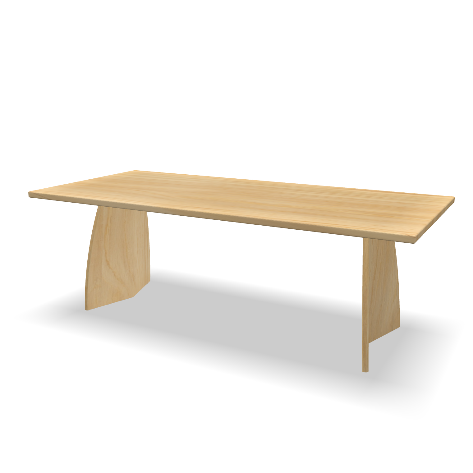 Rechthoekige eikenhouten eettafel Wallie