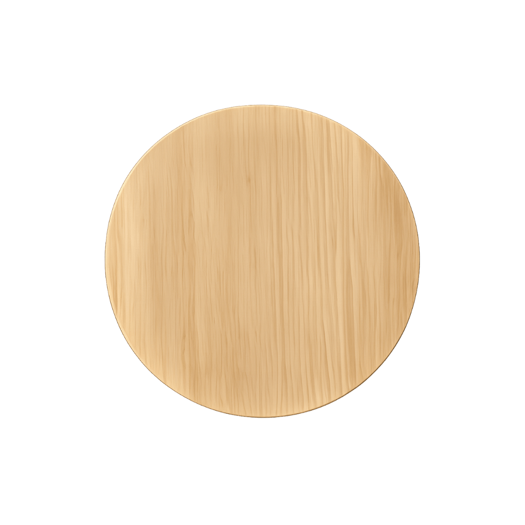 Rond eikenhouten tafelblad
