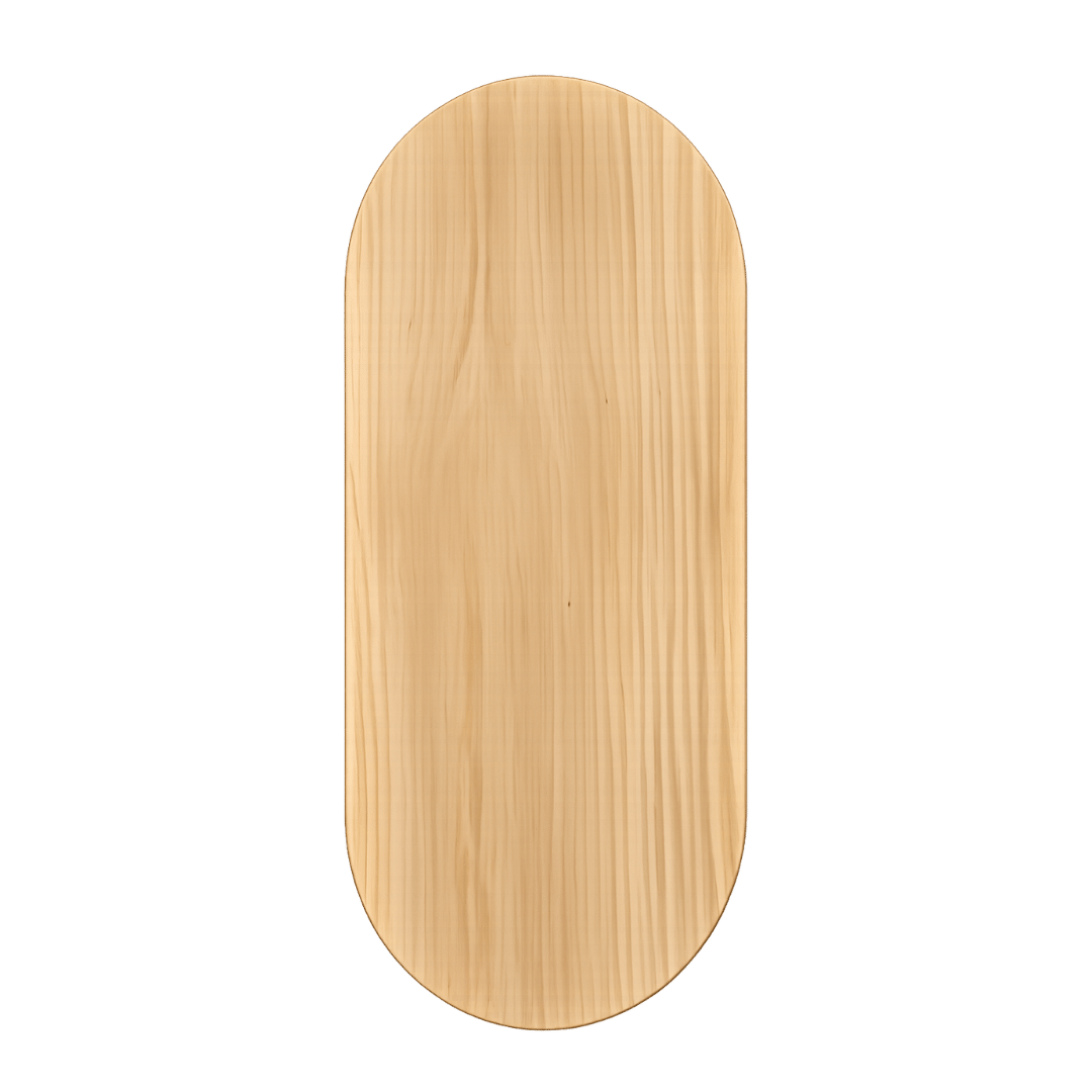 Tafelblad plat ovaal