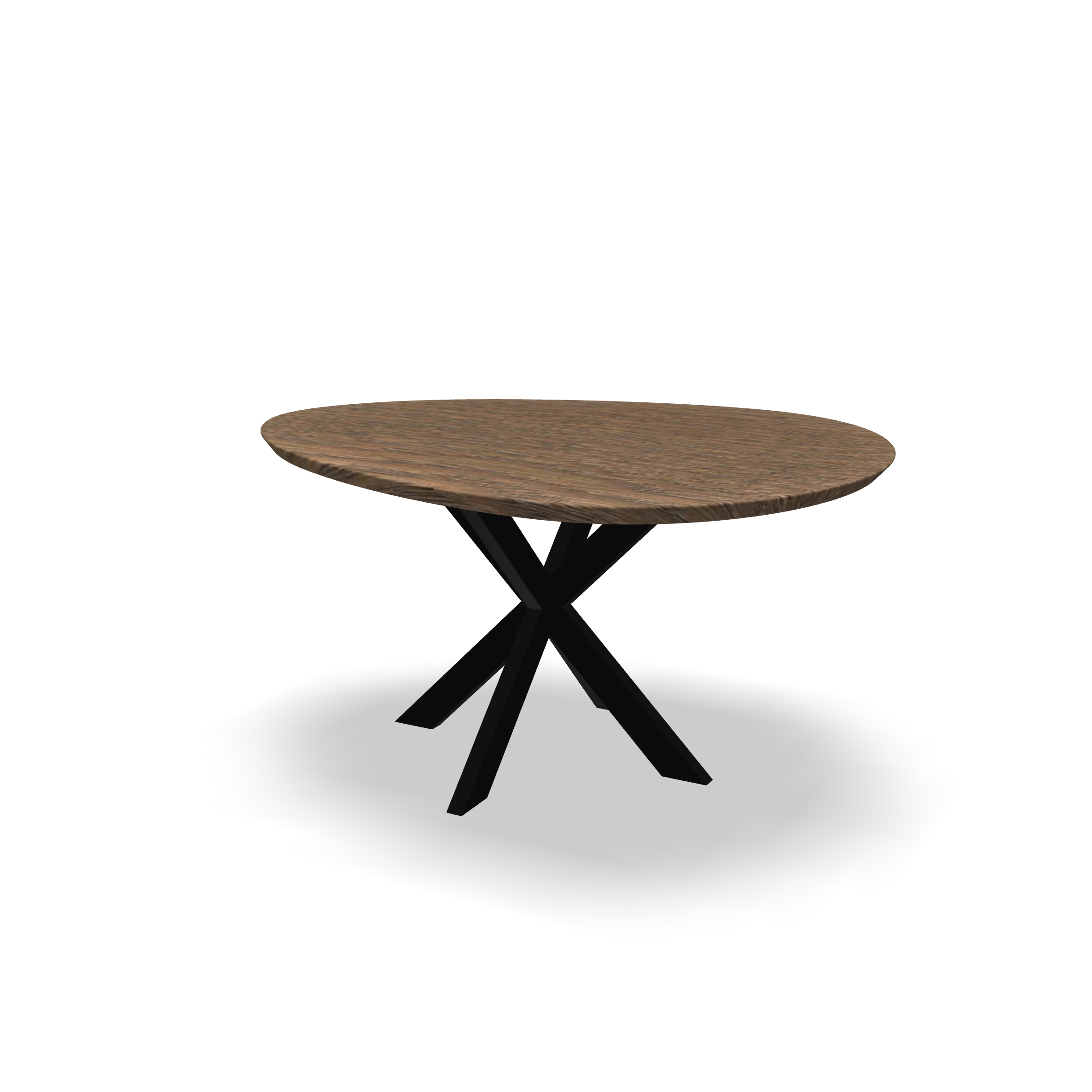 Kiezel eikenhouten tafel Rik